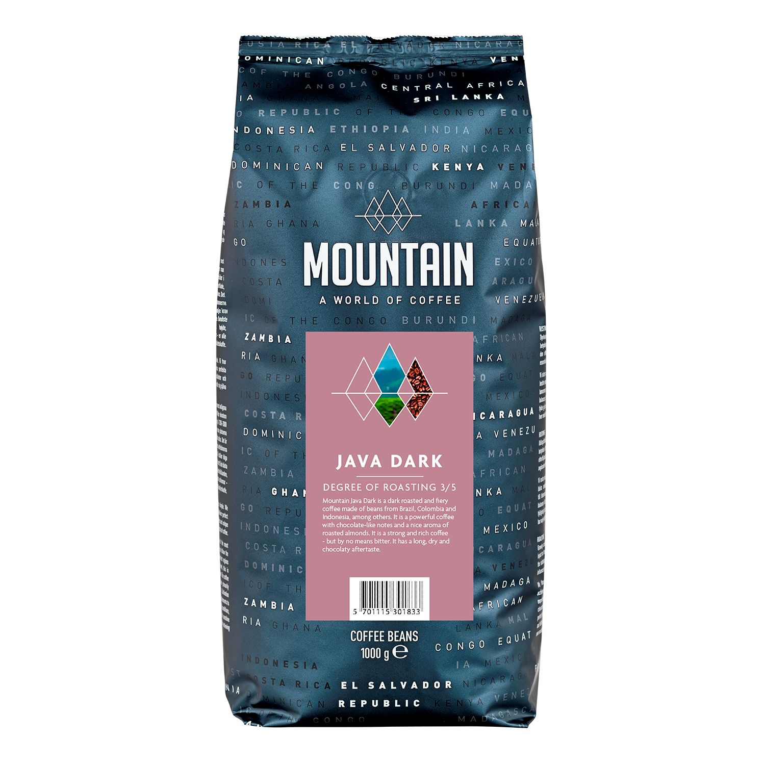 Mountain Java Mørk Hele bønner 1 kg