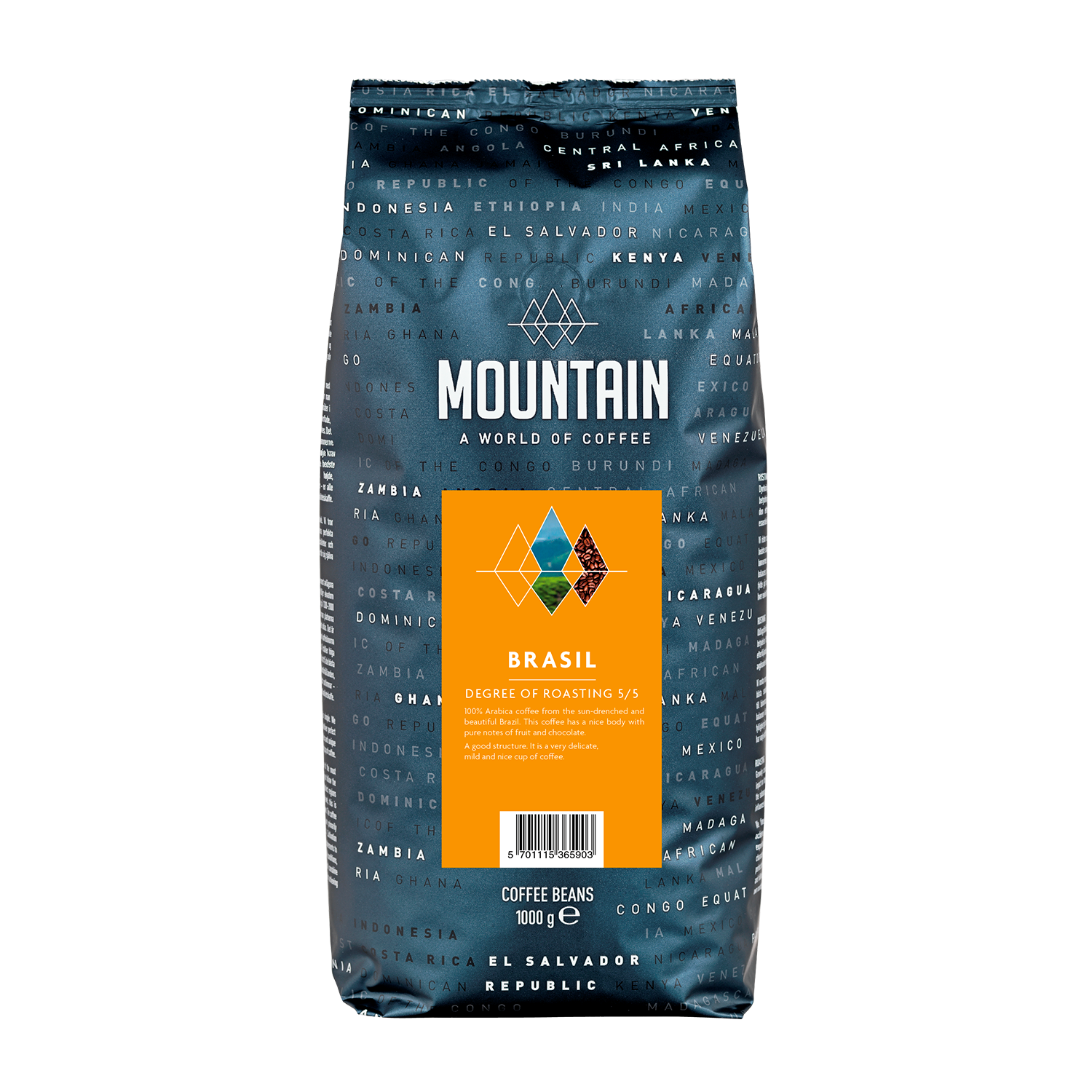 Mountain Brasil Kaffe Hele bønner   1 kg