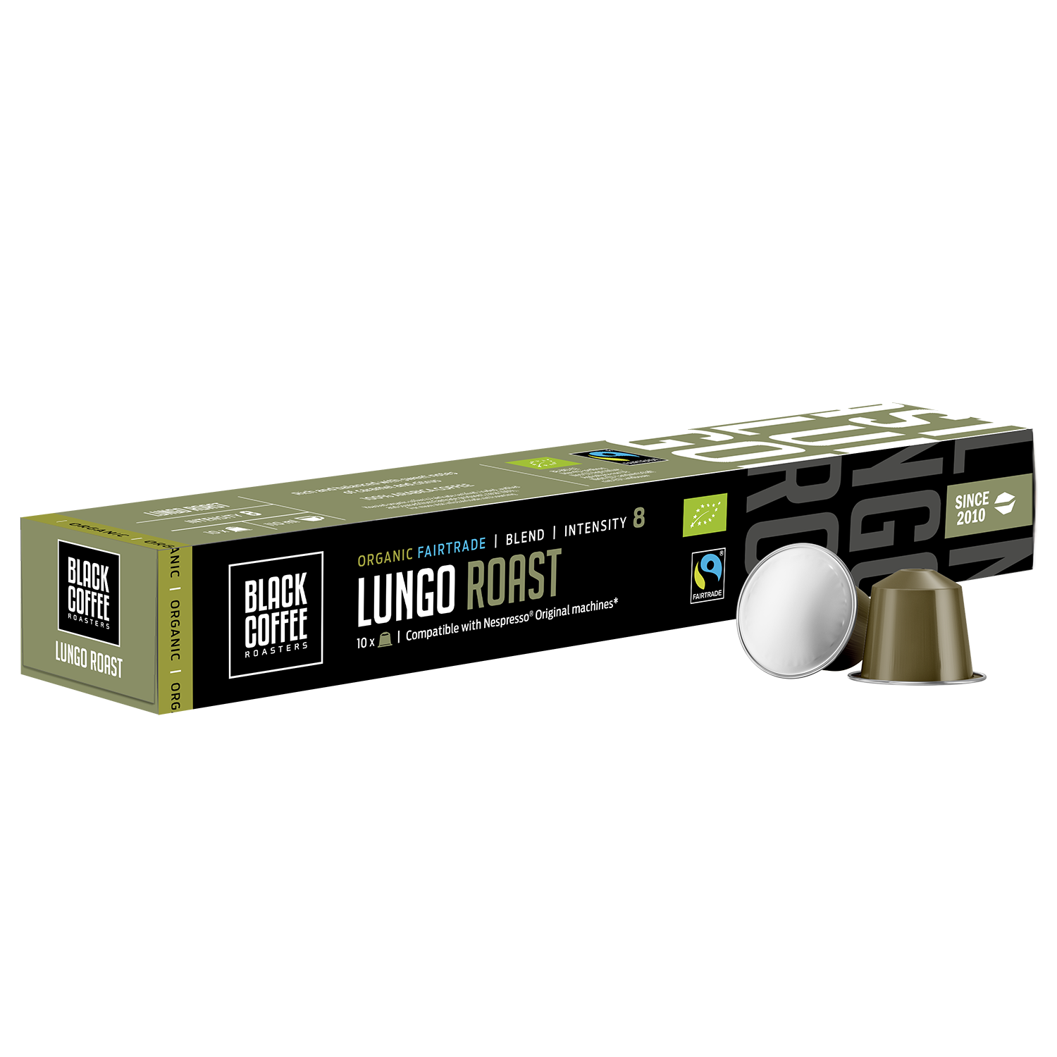 Black Cof. LUNGO ORGANIC+FAIRTRADE 10x5,5g Rr