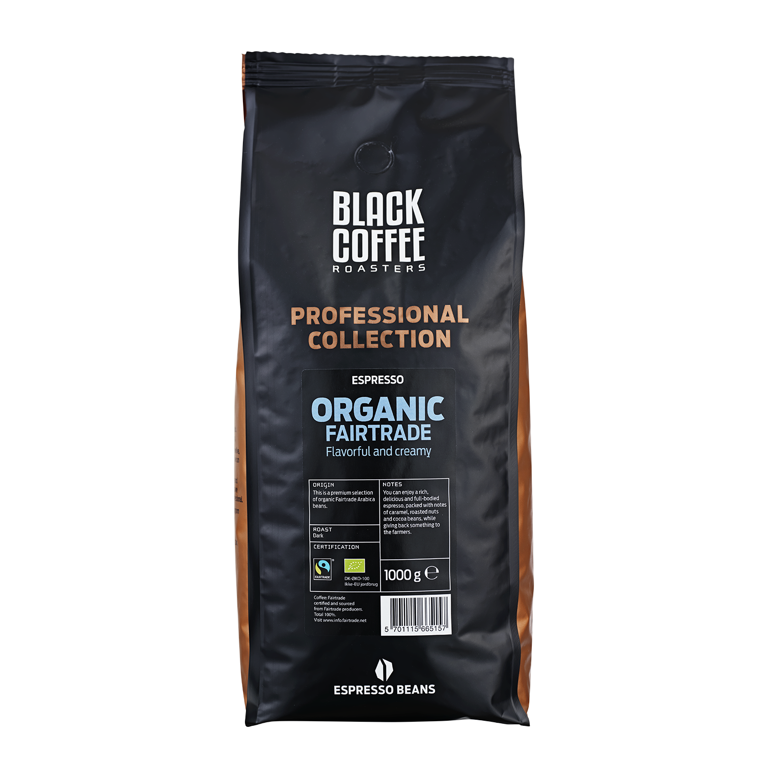BCR pro Organic Fairtrade Espresso 1kg Hele bnner KO