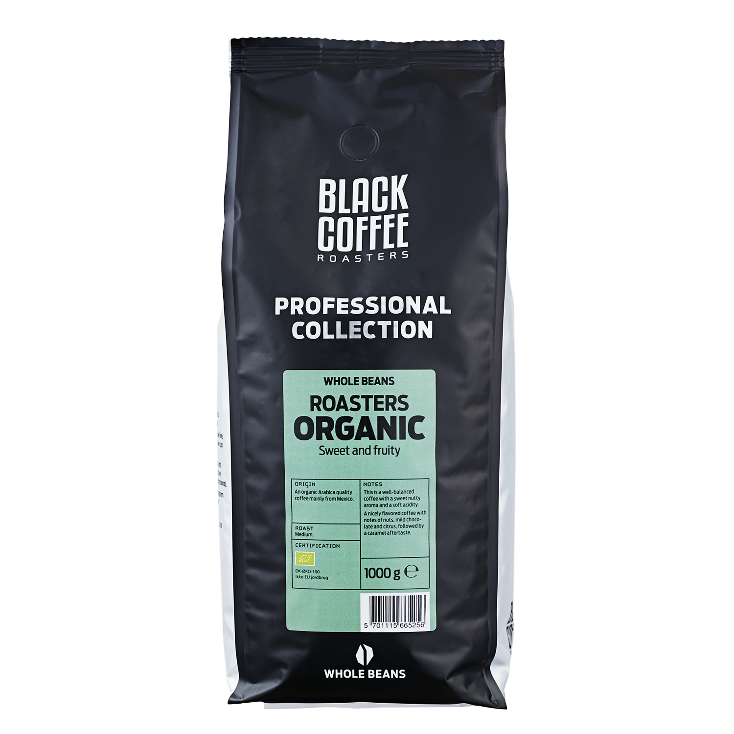 BCR pro Roasters Organic 1kg Hele bnner KO