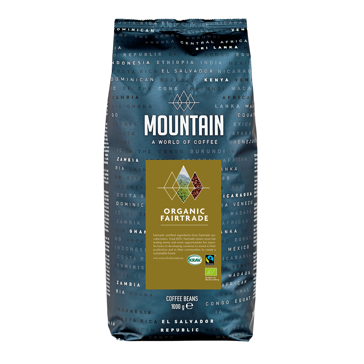 Mountain ko Fairtrade  Hele bnner 1 kg KRAV