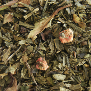 Grn/Hvid Te Jordbr Vanilje