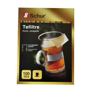 Schur tefilter, bleget, kort  