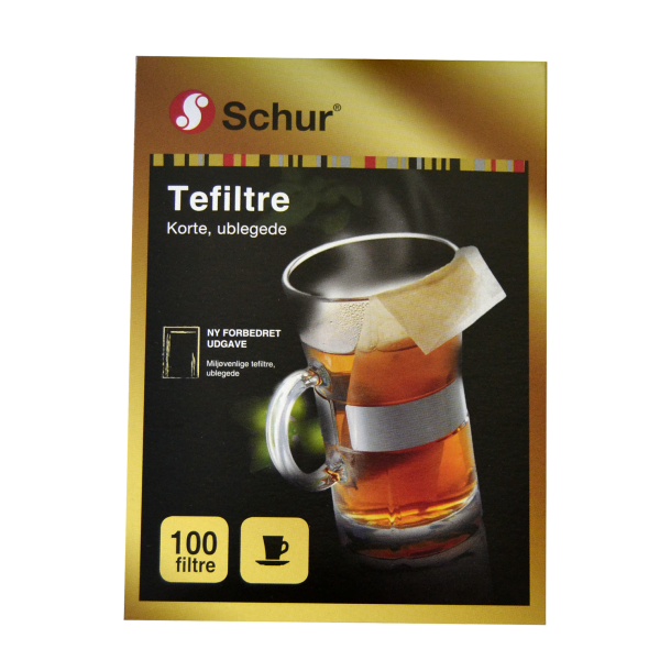 Schur tefilter, bleget, kort  