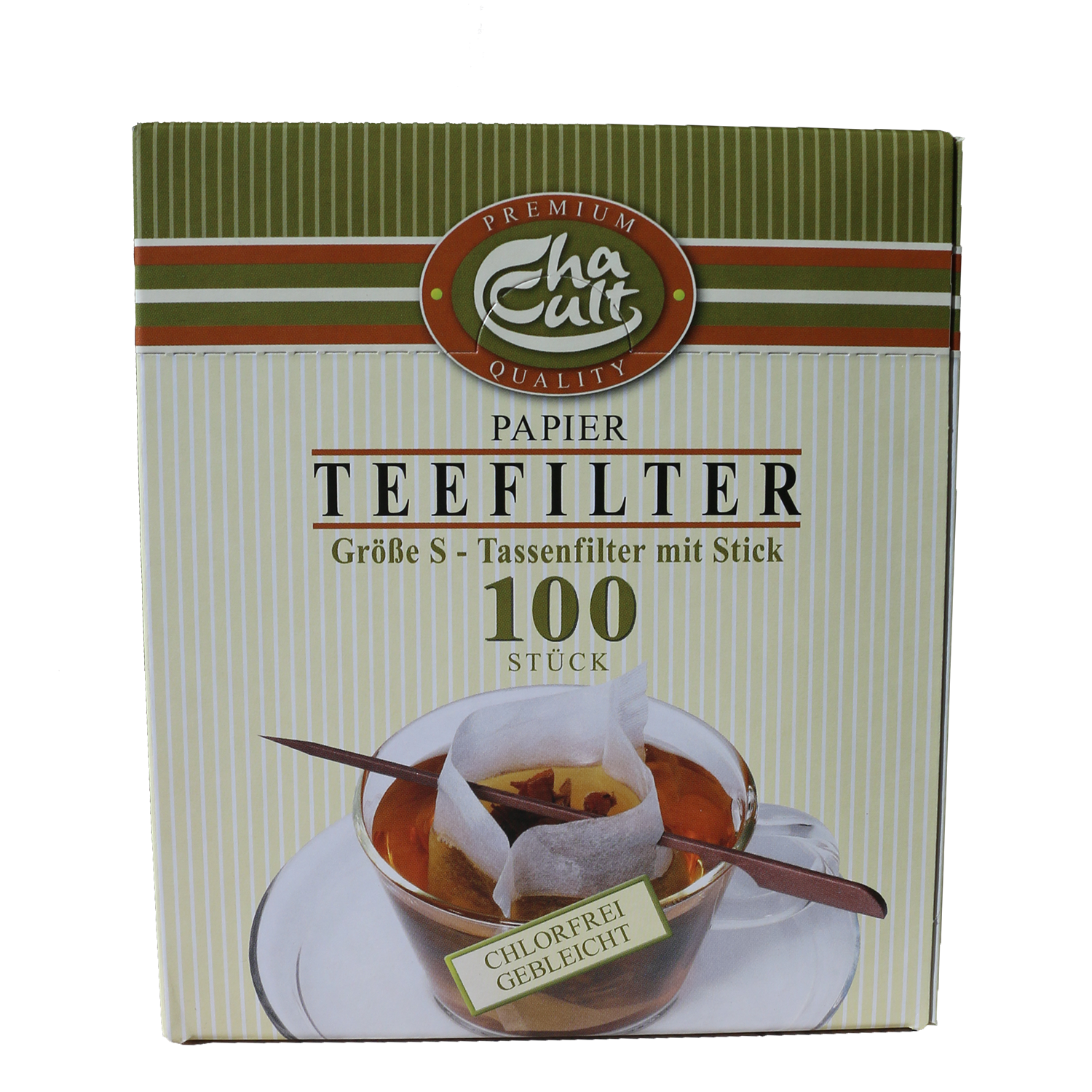 Tefilter med pind, 100 filtre