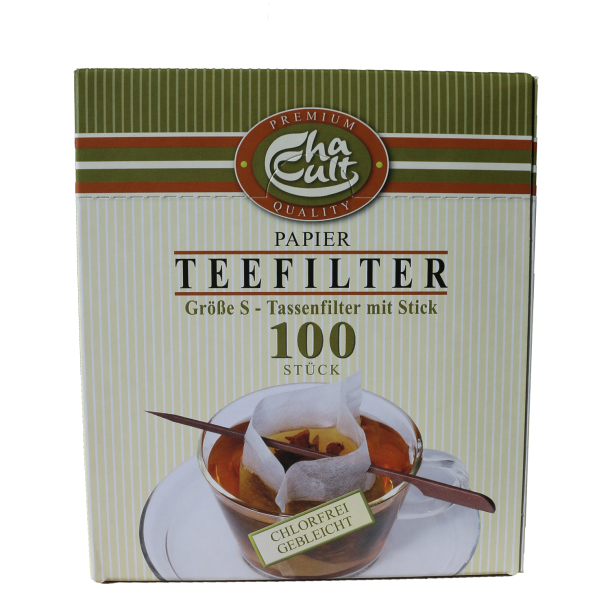 Tefilter med pind, 100 filtre