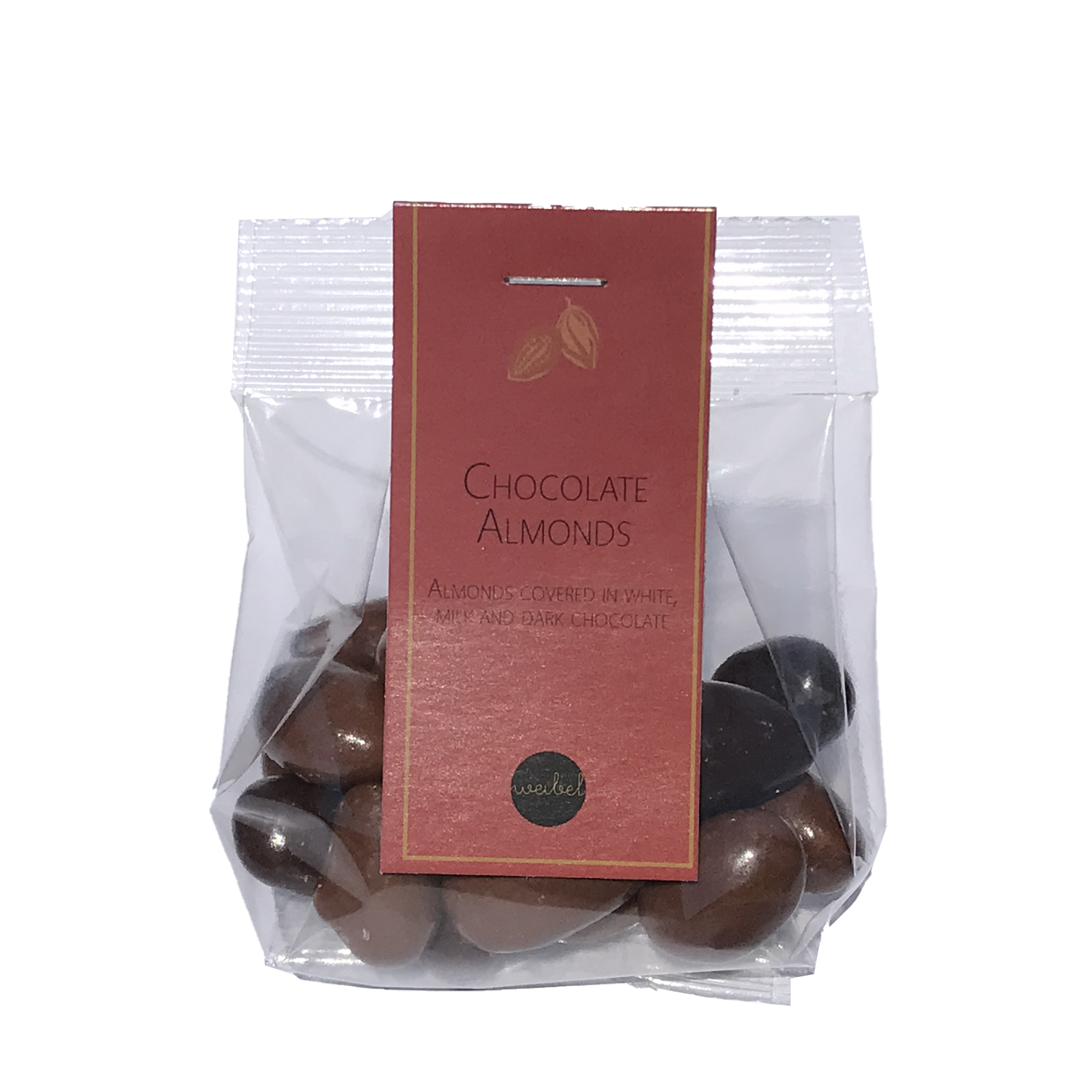 Blandede chokolademandler, 100 g