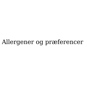 allergener og prefærencer