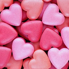 hjerter af chokolade