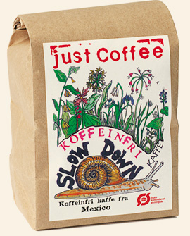 Se Slowdown koffeinfri kaffe- Mellem/Mørkristet 1 kg hos Teogkaffesalonen.dk