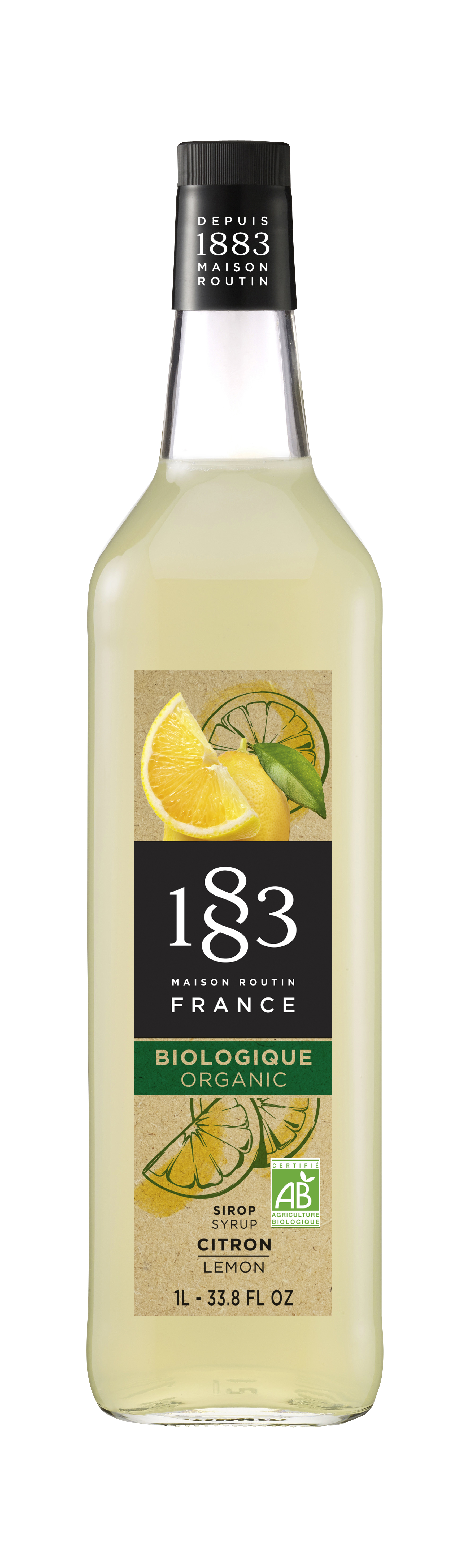 1883 lemon sirup Økologisk 1 liter glas