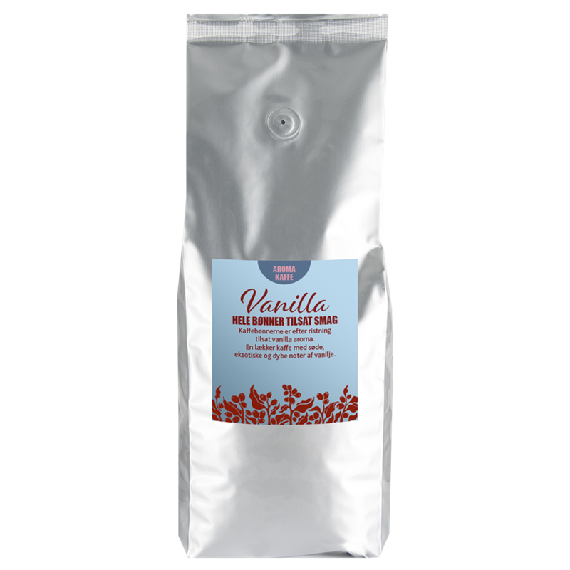 Kaffe Vanille 1 kg. Hele bønner