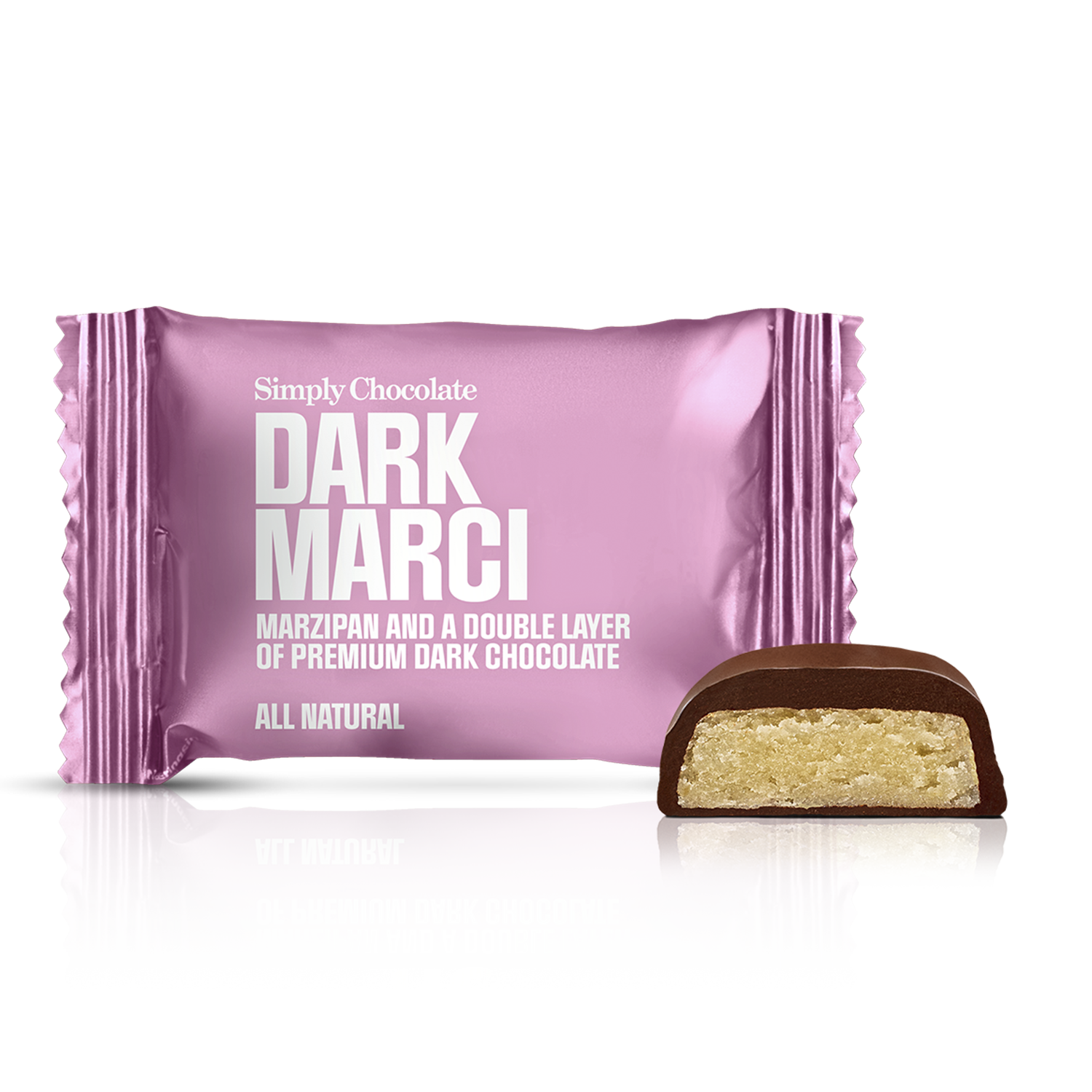 Chokolade Bites med marcipan, Dark Marci 10g