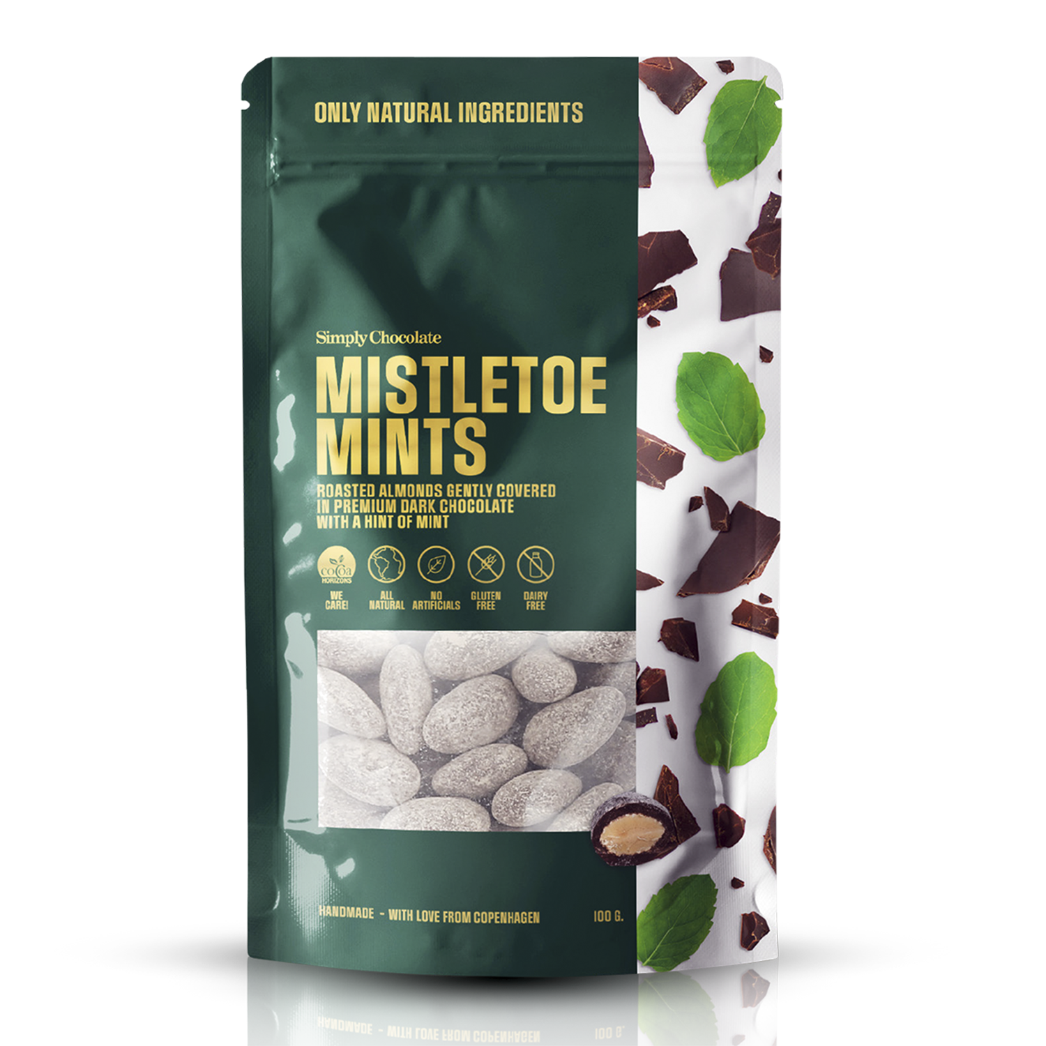 Mandler m. chokolade Mistletoe Mints To go