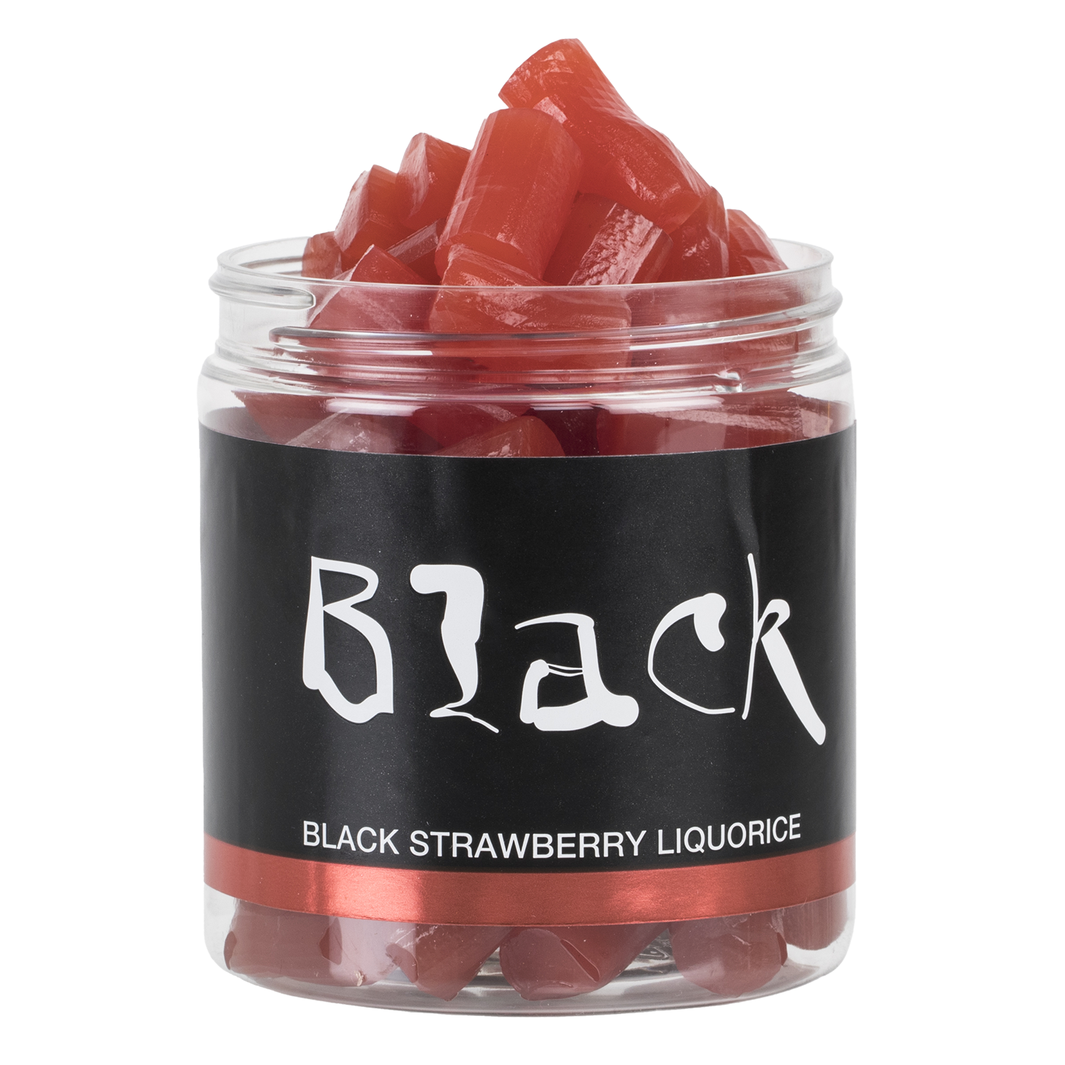 Lakrids med jordbærsmag  170g, Black liquorice