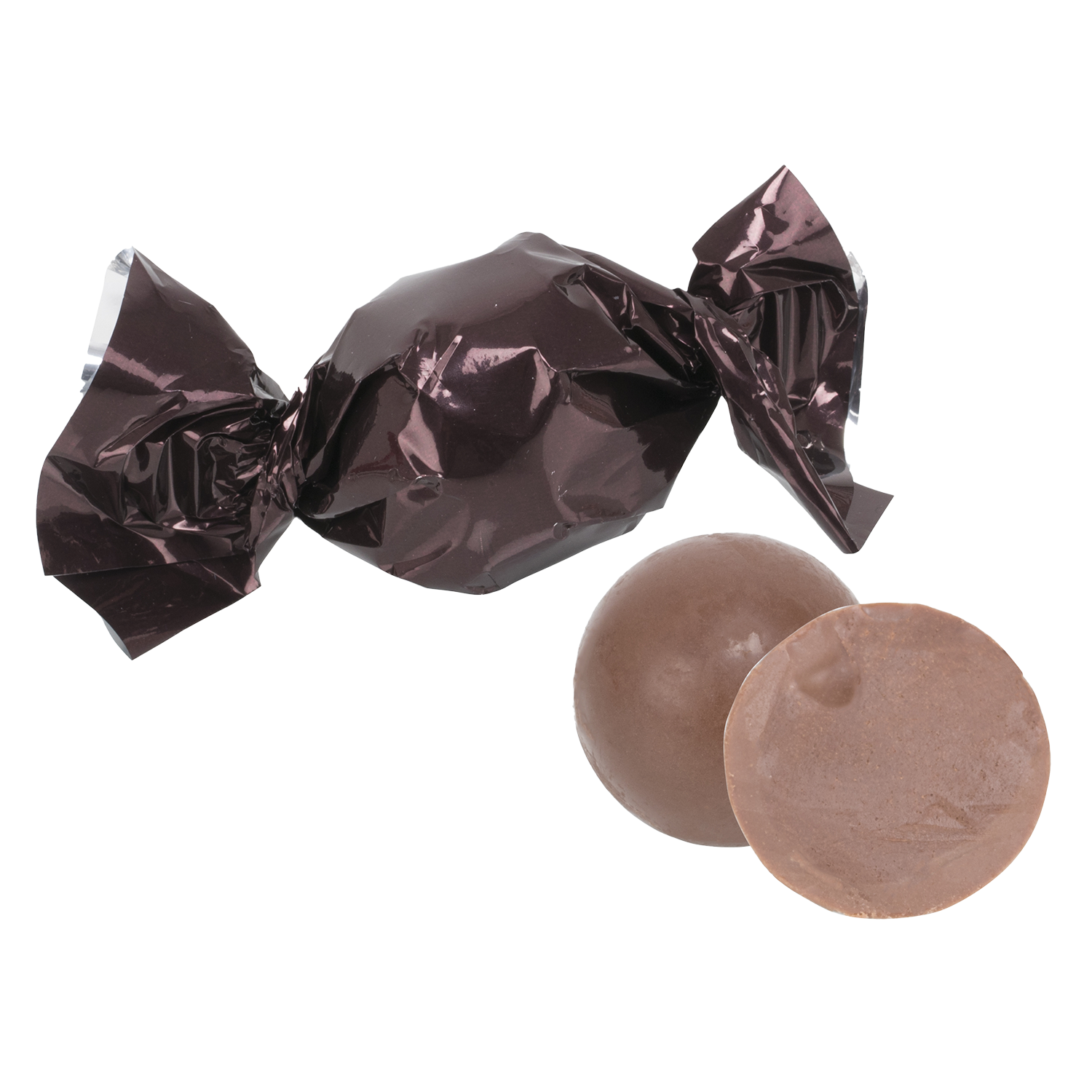 Billede af Chokolade kugler med kaffesmag, brun folie 1000g