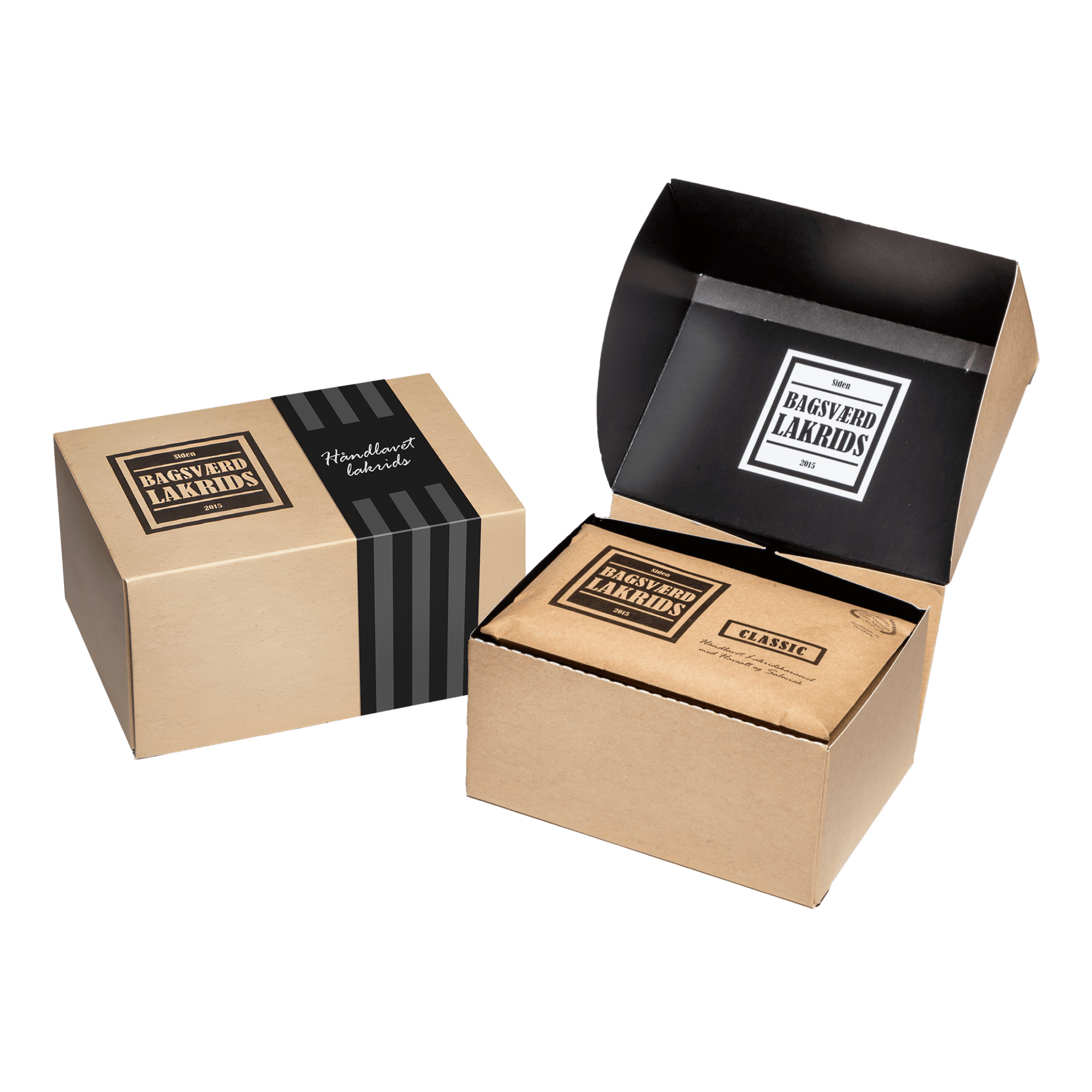 Sort Gavebox - 5 stk Lakridsplader