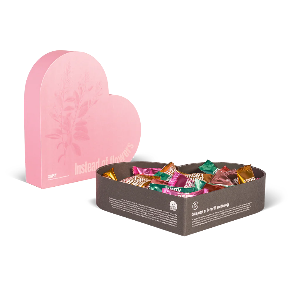 Billede af Chocolate Bites Heart Box 40 stk.