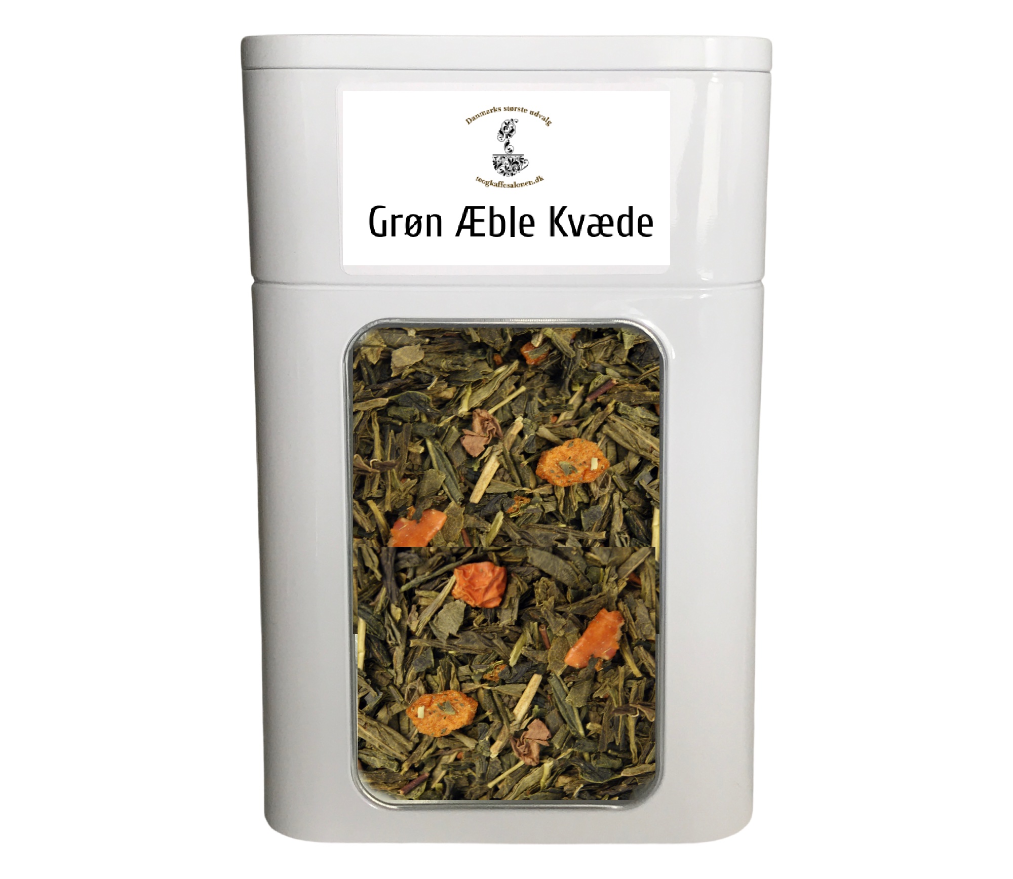 Billede af Dåse inkl 1 kg *valgfri te (hvid metal med vindue)