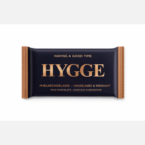 HYGGE - Chokoladeplade - M�lkechokolade, hasseln�d og krokant