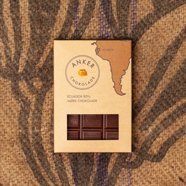 100gr Plade - Ecuador 80% mrk chokolade
