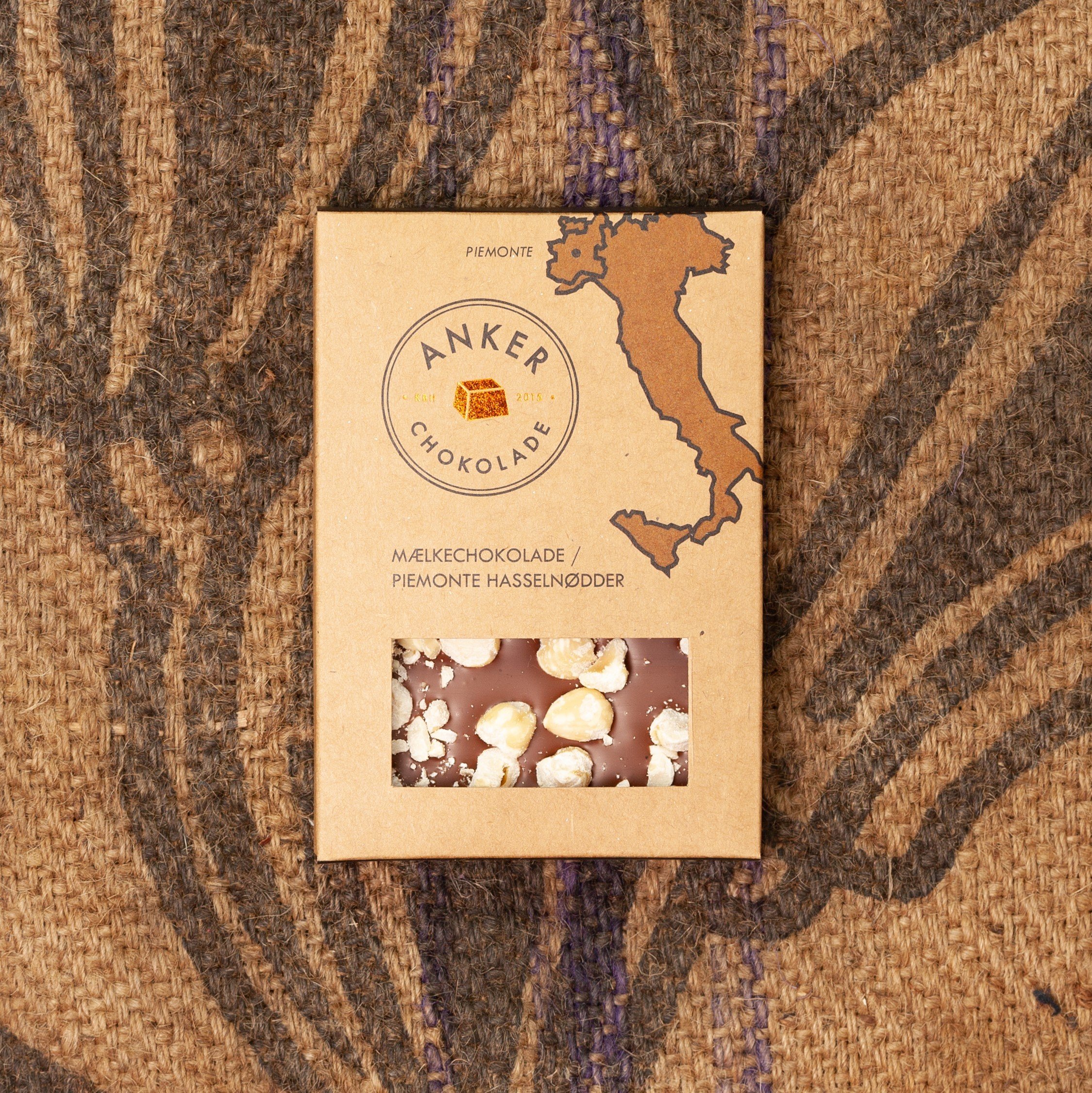 100gr Plade - Mlkechokolade / Piemonte hasselndder