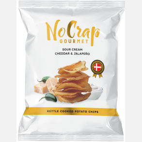 No Crap Gourmet kettle chips - Sour cream, cheddar & Jalapeno