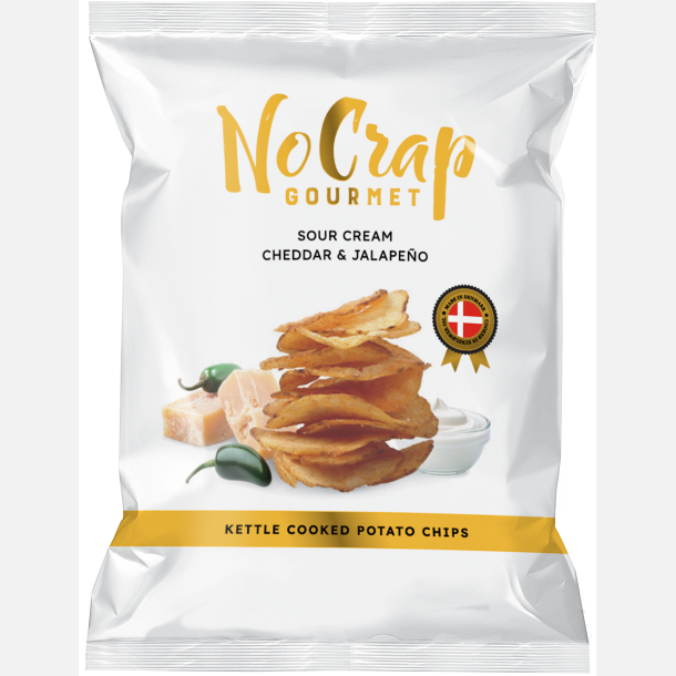 No Crap Gourmet kettle chips - Sour cream, cheddar &amp; Jalapeno
