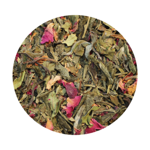 Grn/hvid te med kvde og passionsfrugtsmag