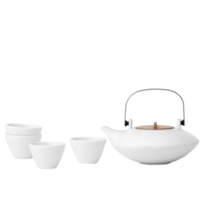 Te s�t, tepotte 350ml+4 kopper Hvid Pure 1 stk VIVA