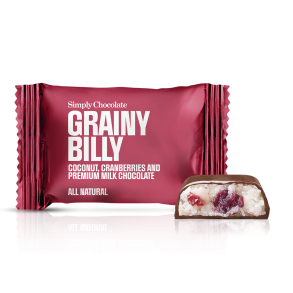 Chokolade Bites kokos & traneb, Grainy Bill 10g