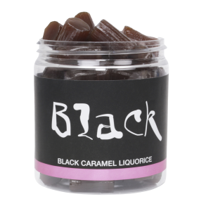 Lakrids med karamelsmag  170g, Black liquorice