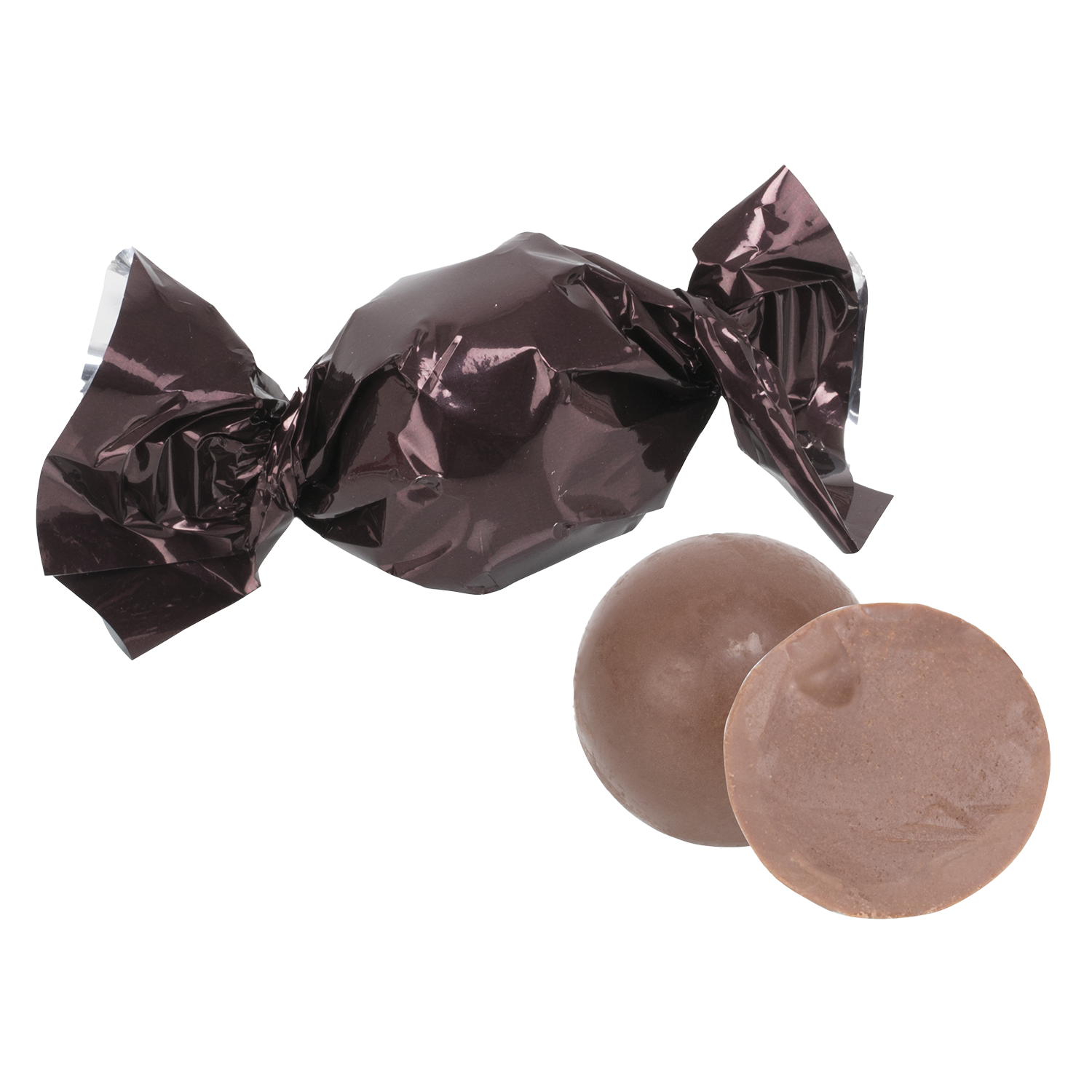 Chokolade kugler med kaffesmag, brun folie 1000g 