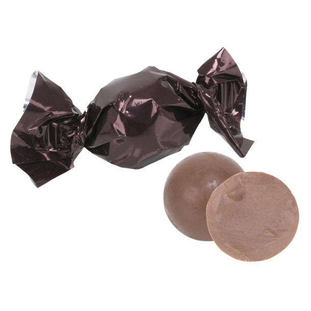 Chokolade kugler med kaffesmag, brun folie 1000g 