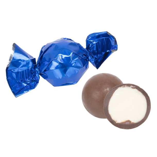 Chokolade kugler, mintsmag, bl� folie 100g 