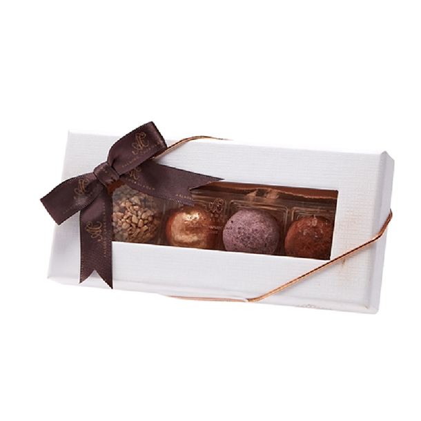 ske med 4 stk. chokolader