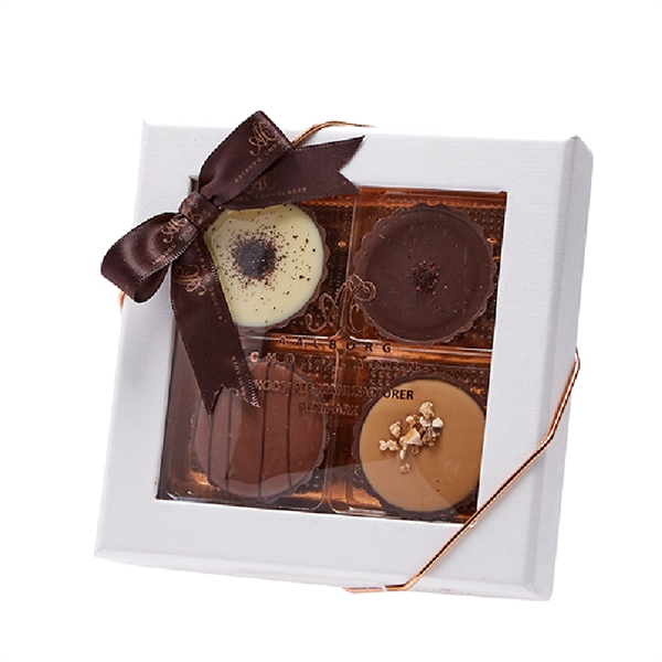 Praline ske m/4 stk. pralineer