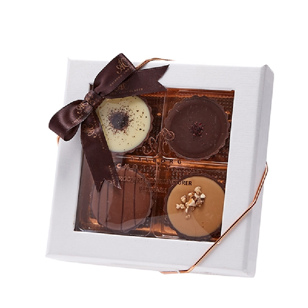 Praline ske m/4 stk. pralineer
