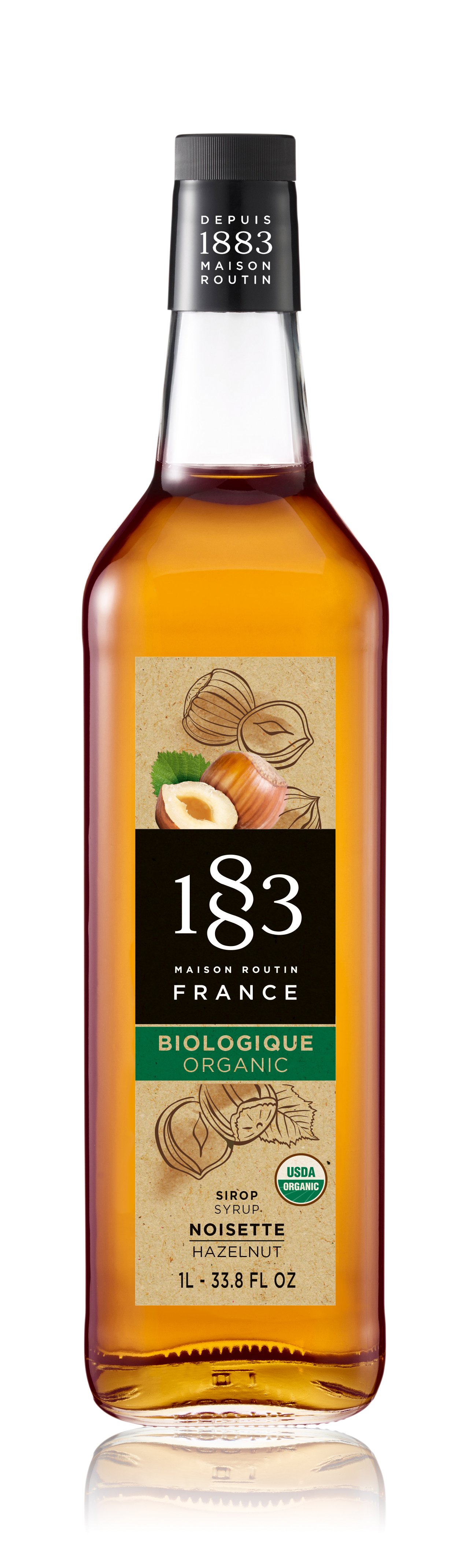 1883 hasselnd sirup kologisk 1 liter glas