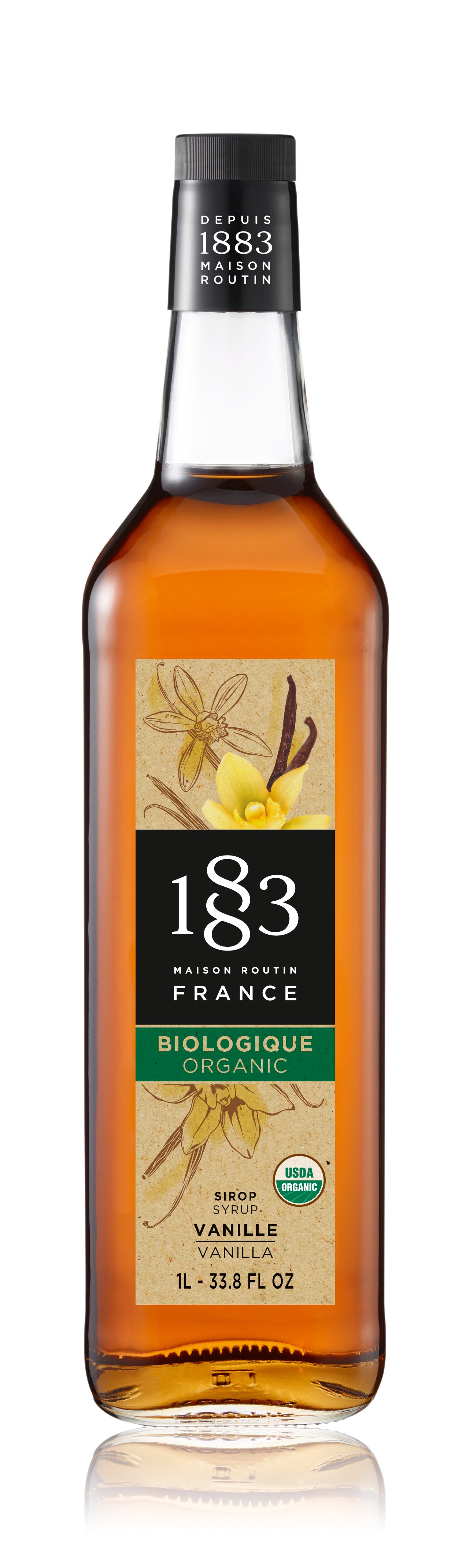 1883 vanilje sirup kologisk 1 liter glas