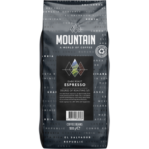 MOUNTAIN Espresso Dark Roast, Hele bnner, 1 kg