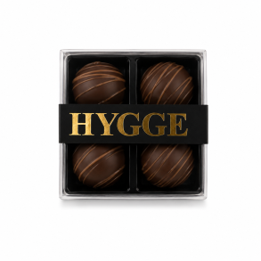 HYGGE - Romkugler - m�rk chokolade, m�lke streger