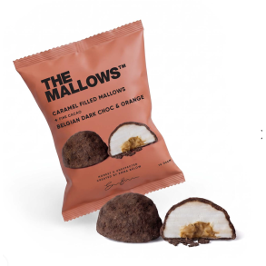 The Mallows - CARAMEL FILLED MALLOWS + DARK CHOC, & ORANGE