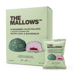 The mallows - STRAWBERRY FILLED MALLOWS + BELGIAN WHITE CHOC &amp; WATERMELON BOX � 5 STK
