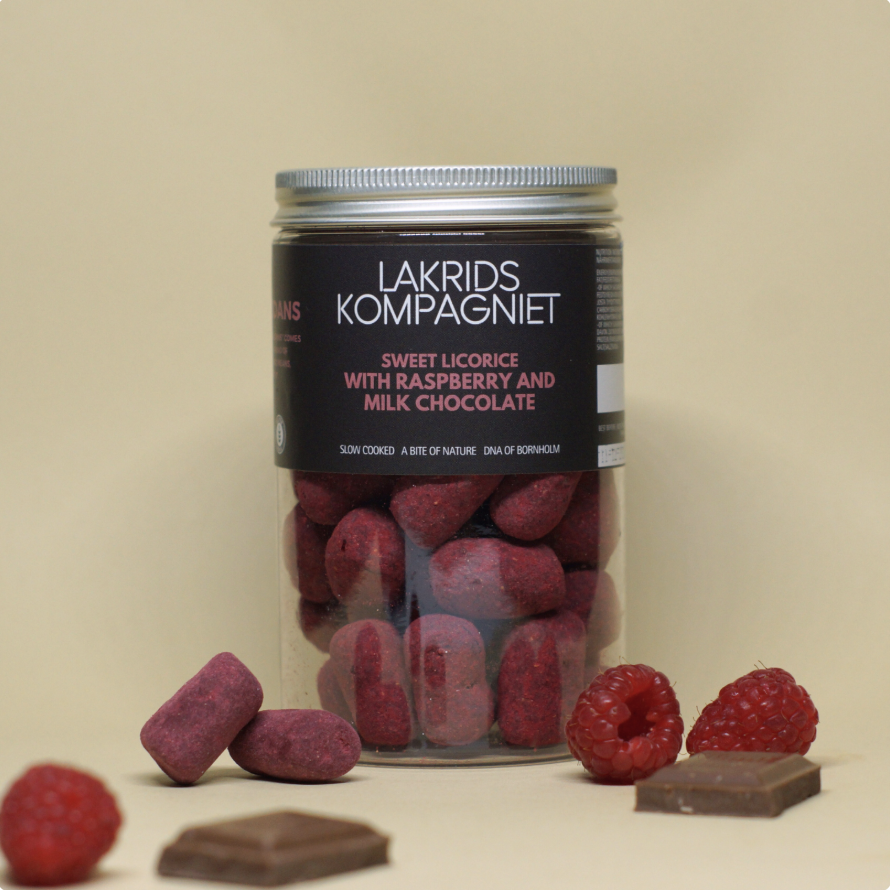 Lakrids kompagniet - Sweet licorice with raspberry and milk chocolate - Large