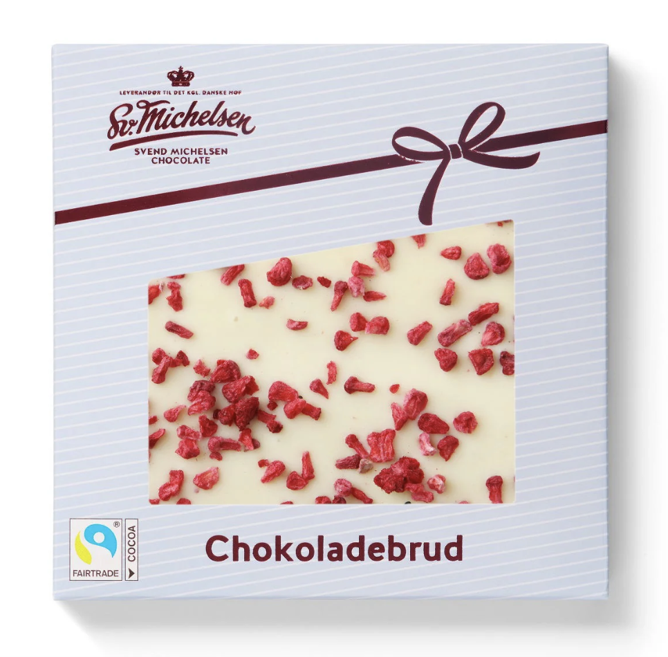 Sv. Michelsen - Chokoladebrud Hvid chokolade med hindb�r