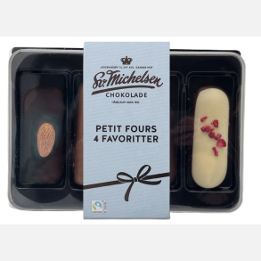 Sv. Michelsen - 4 petit fours - marcipan favoritter