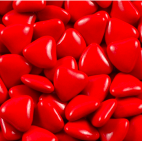 Rde chokolade hjerter 2,5 kg