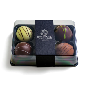 Gaveske med 6 stk romkugler fra Selected Gourmet